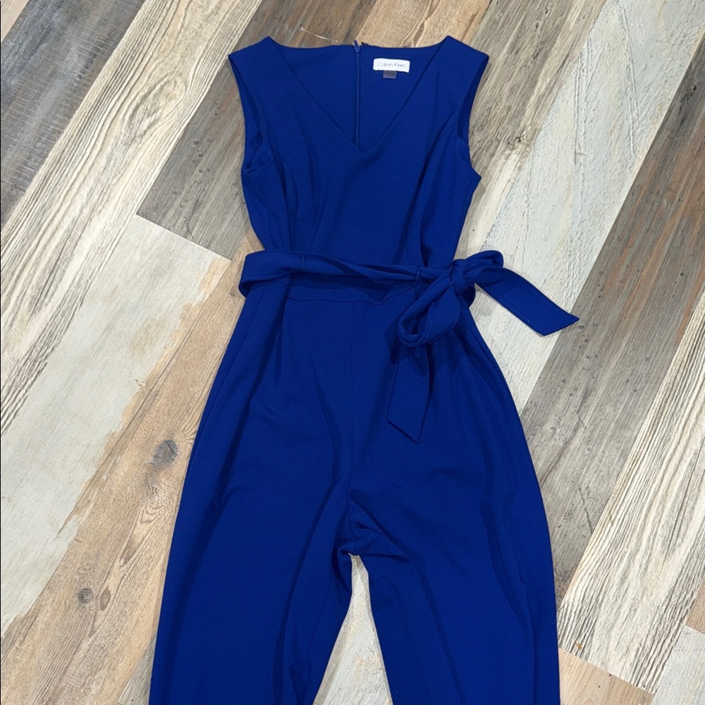 Calvin Klein blue Sleeveless Jumpsuit